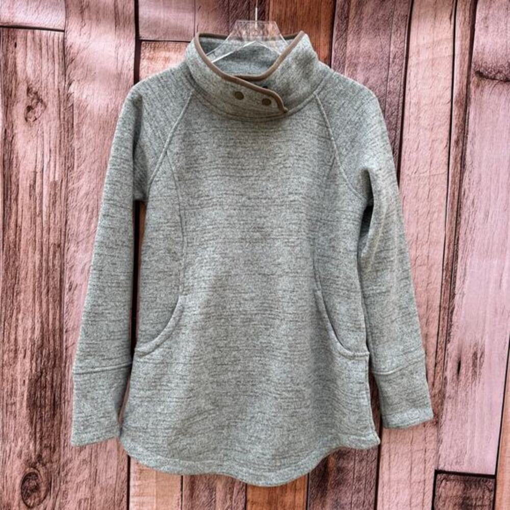 Prana Tri Thermal Thread Tunic Pullover Glacier Gray Medium NWT Basic Recycled